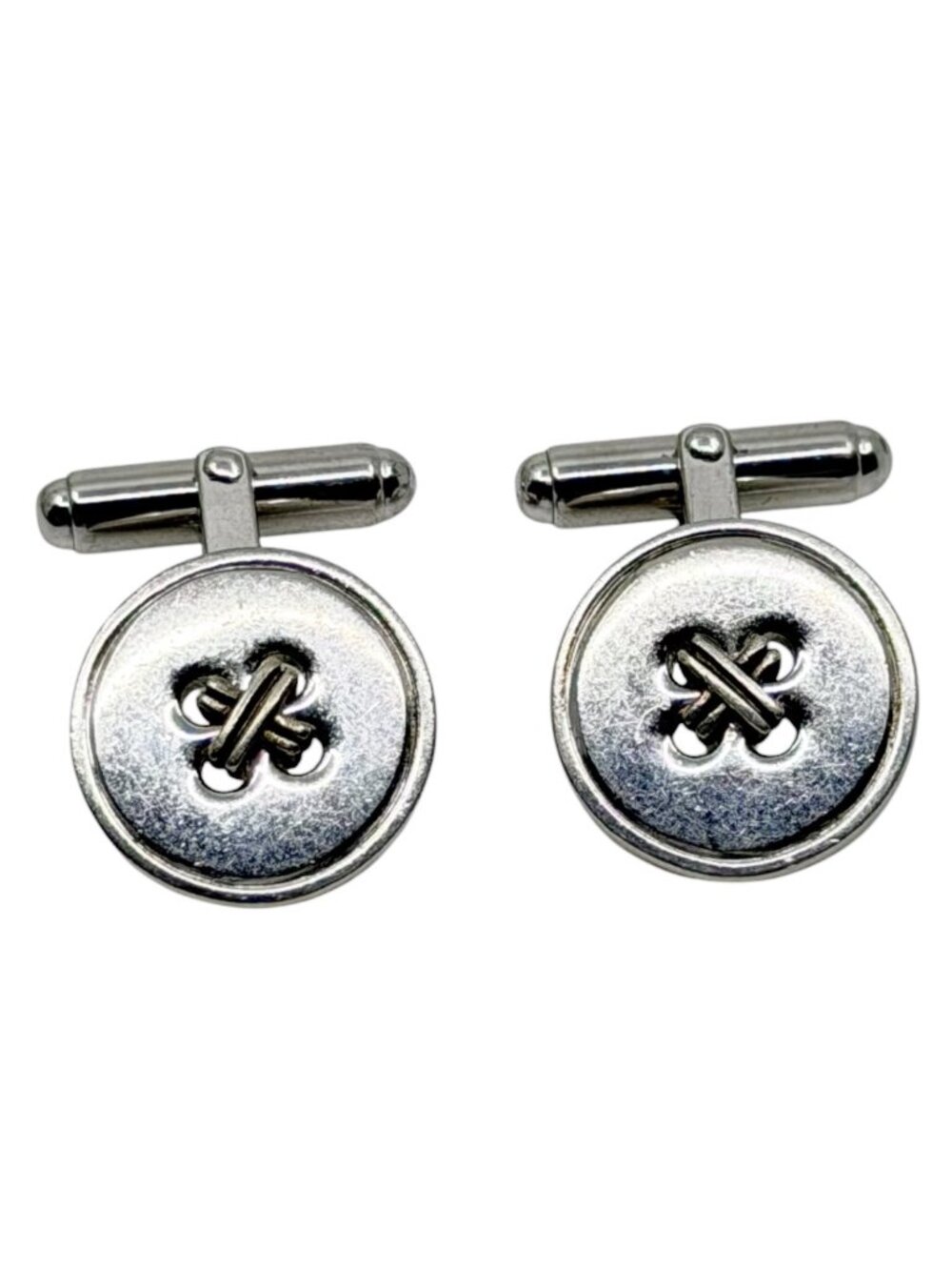 Brooks Brothers sterling silver button cufflinks - GM1267